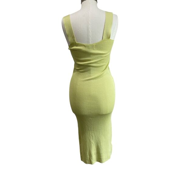 Shyanne Women's Green Western Ribbed Sweater Knit Midi Bodycon Dress Sz M - Picture 3 of 11
